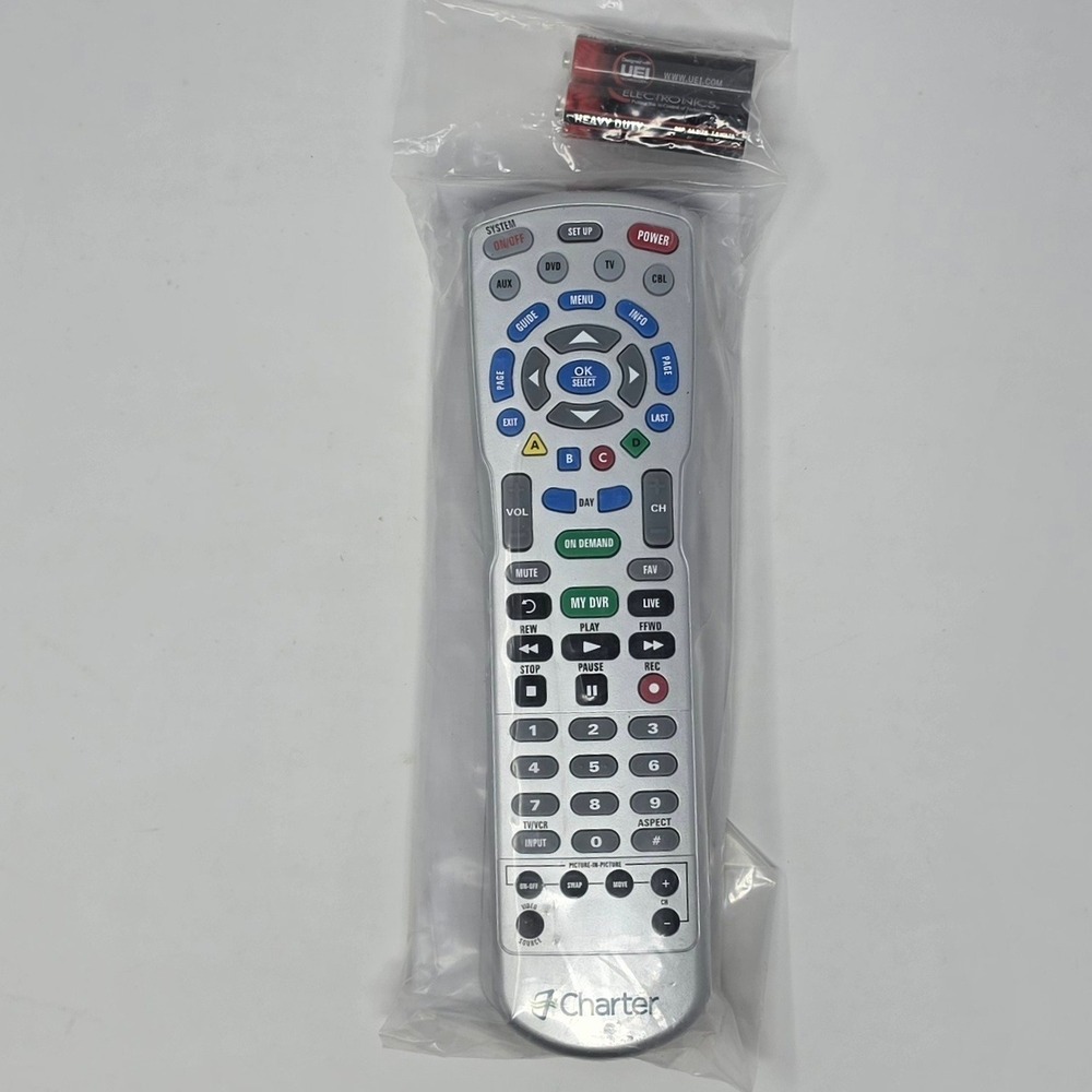 Charter C4000 Universal Remote Control Silver 4-Device DVR TV DVD New